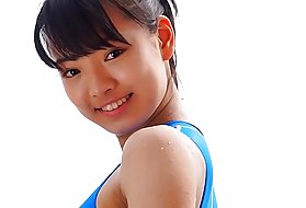 Asiática teen azul swimwear direito maiô puro não - nude ásia direito maiô asiático
