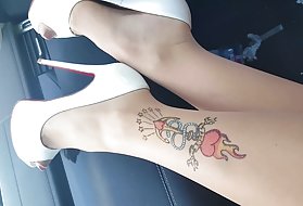 Minhas meias pé, tornozelo tatuagem porno onde a gritar